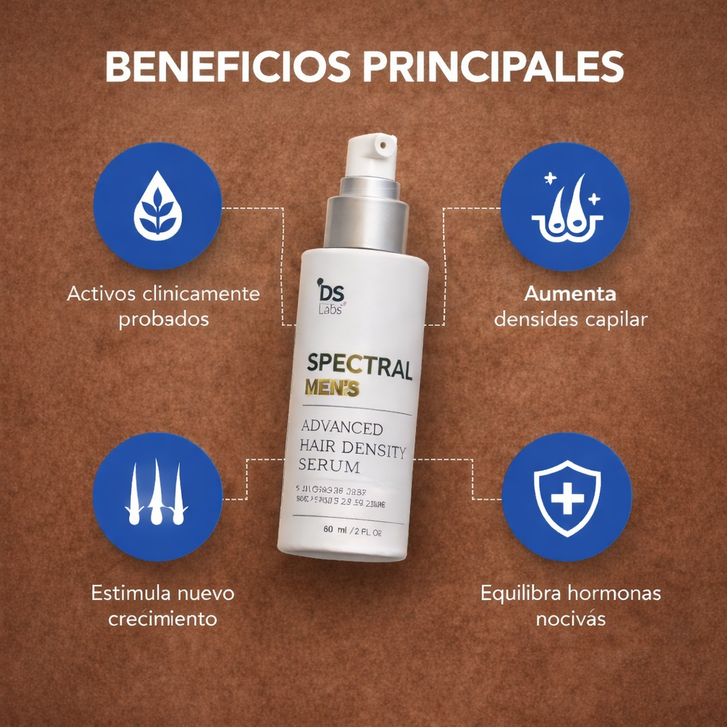 Spectral men's:Aumenta densidad en cabello y barba PRODUCTO AMERICANO